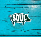 SOUL Pig Sticker- Green/White