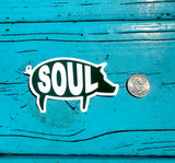 SOUL Pig Sticker- Green/White